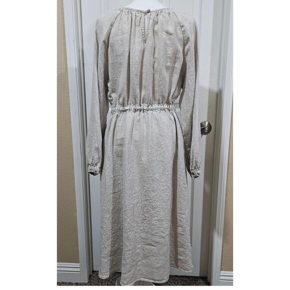 Grae Cove Linen Lagenlook Midi Dress Size Xl - Picture 2 of 8